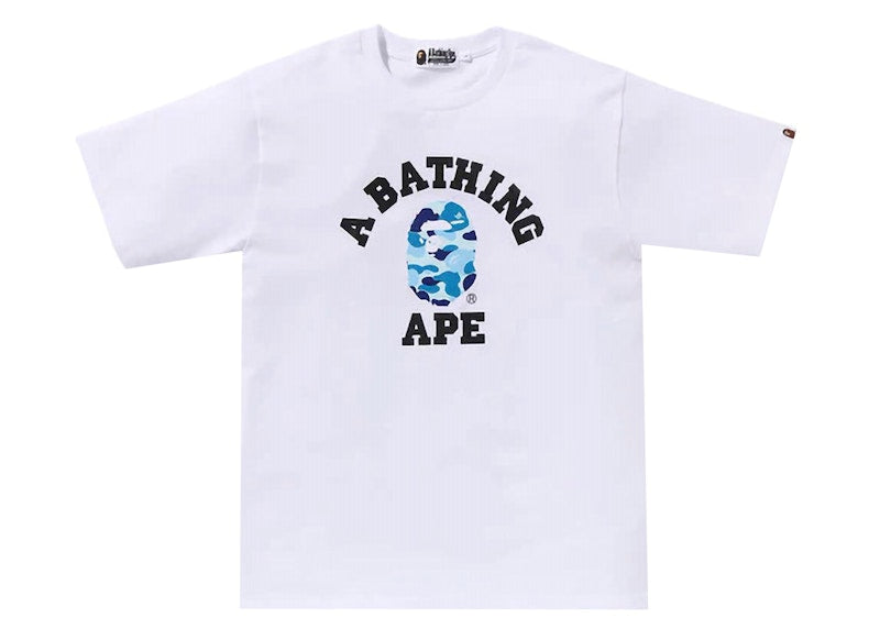 BAPE ABC Camo College Organic Cotton Tee White/Blue