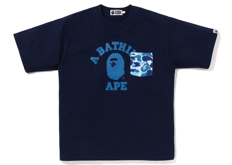 BAPE ABC Camo College Pocket Relaxed Tee (SS23) Navy