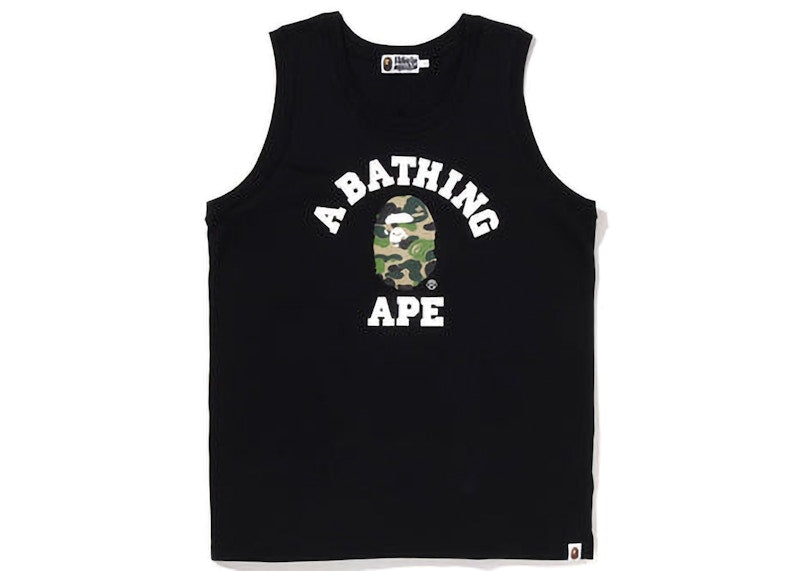 BAPE ABC Camo College Tank Top Black Green