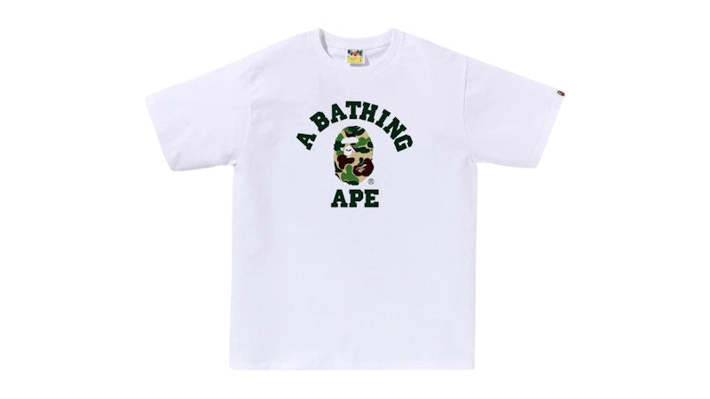 BAPE ABC Camo College Tee (SS25) White/Green