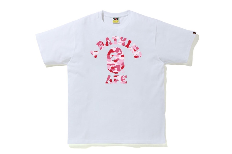 BAPE ABC Camo College Tee (SS21) White/Pink