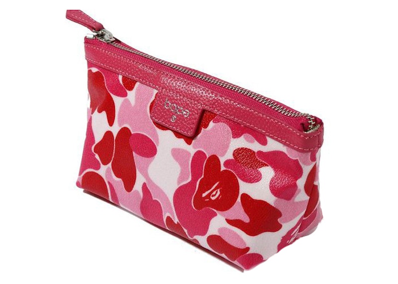 BAPE ABC Camo Cosme Pouch Pink