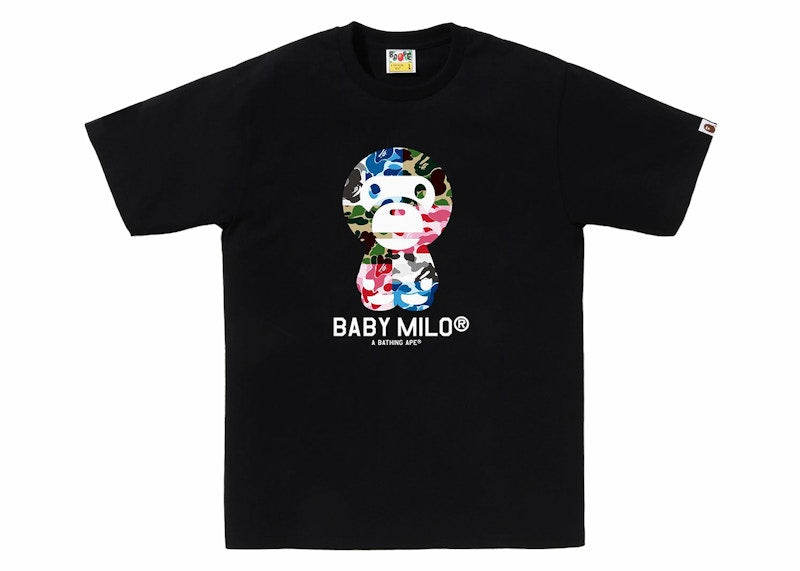 BAPE ABC Camo Crazy Baby Milo Tee Black