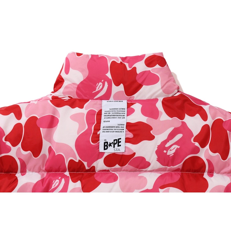 BAPE ABC Camo Down Jacket Pink