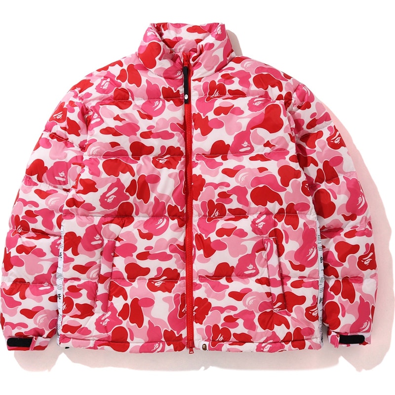 BAPE ABC Camo Down Jacket Pink