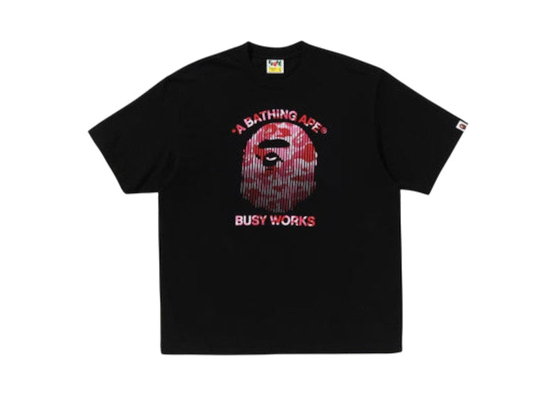 BAPE ABC Camo Fade Ape Head Relaxed Fit Tee Black