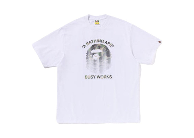 BAPE ABC Camo Fade Ape Head Relaxed Fit Tee White