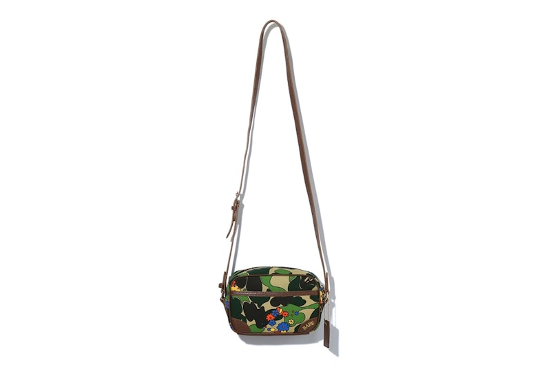 BAPE ABC Camo Flower Shoulder Bag Green