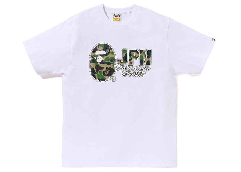 BAPE ABC Camo JPN Katakana Tee White