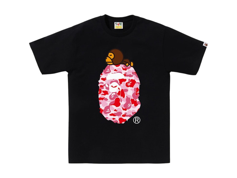 BAPE ABC Camo Milo On Big Ape Tee (SS25) Black/Pink