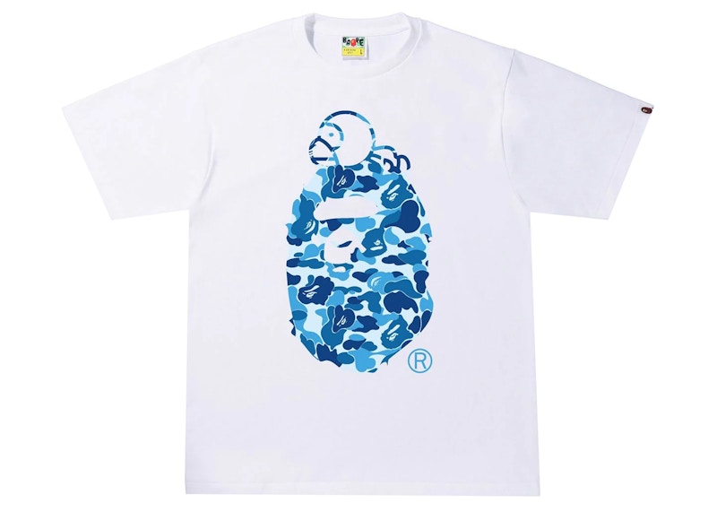 BAPE ABC Camo Milo On Big Ape Tee White/Blue