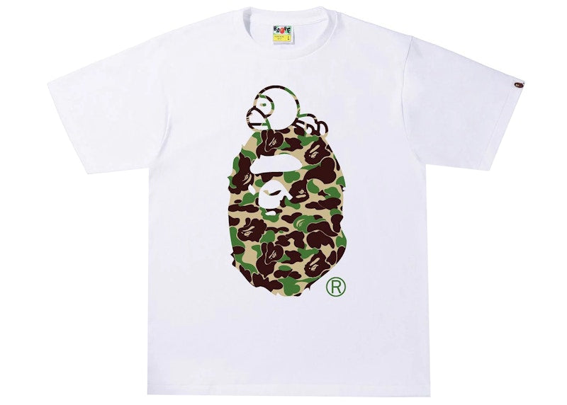 BAPE ABC Camo Milo On Big Ape Tee White/Green
