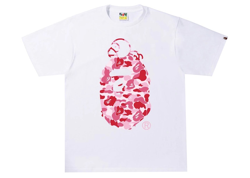 BAPE ABC Camo Milo On Big Ape Tee White/Pink