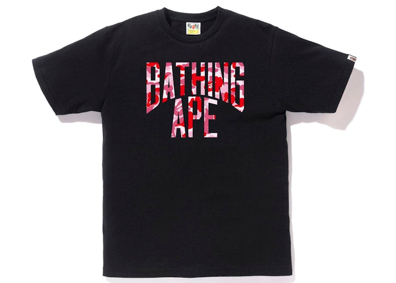 BAPE ABC Camo NYC Logo Tee Black Pink