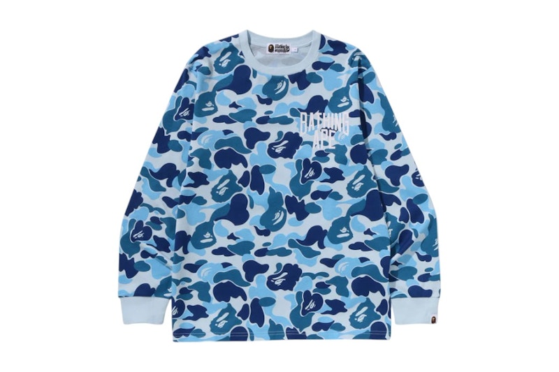 BAPE ABC Camo NYC One Point L/S Tee Blue