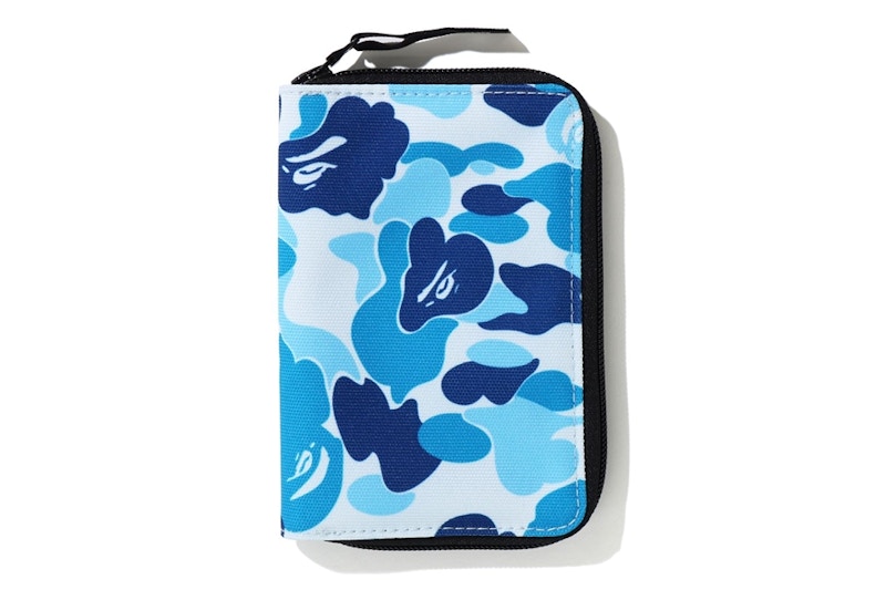 BAPE ABC Camo Passport Case Blue