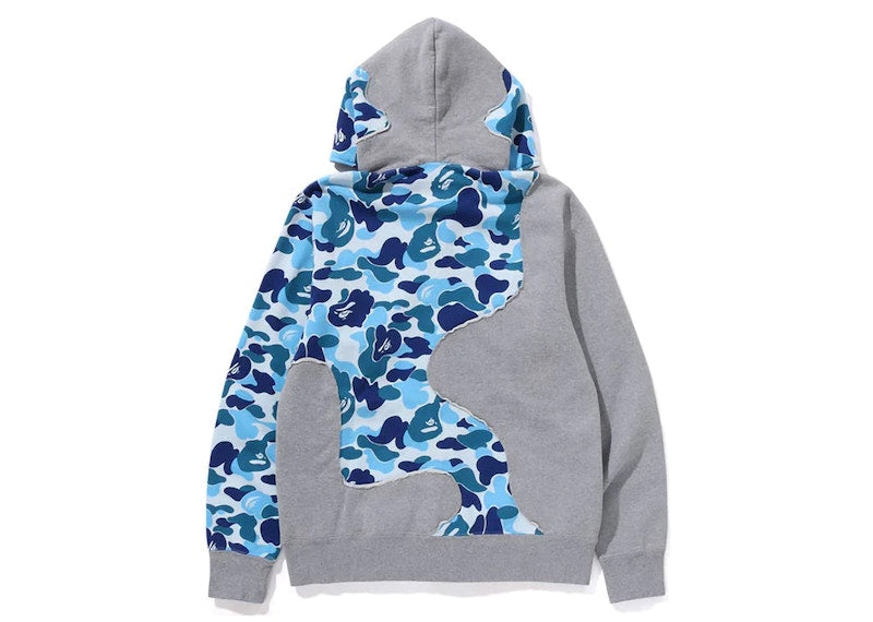 BAPE ABC Camo Patchwork Full Zip Hoodie Blue