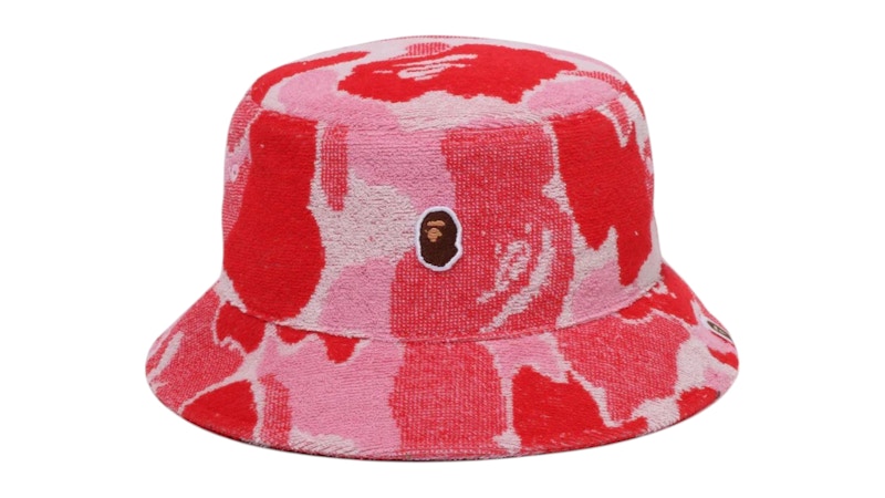 BAPE ABC Camo Pile Jacquard Bucket Hat Pink