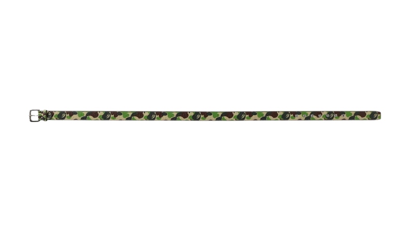 BAPE ABC Camo Pu Ostrich Belt Green