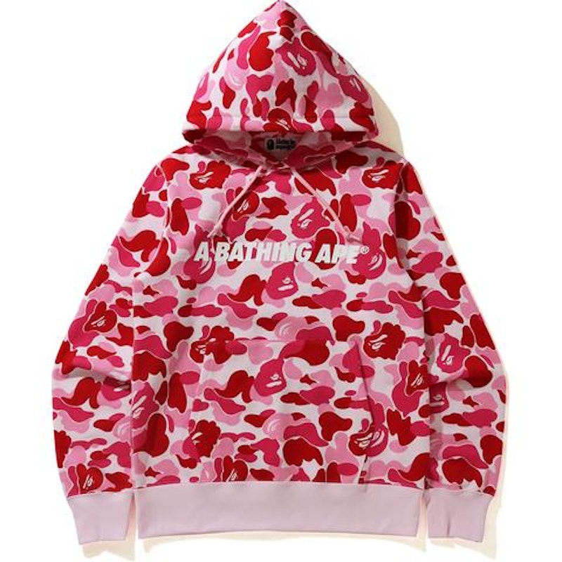 BAPE ABC Camo Pullover Hoodie Pink
