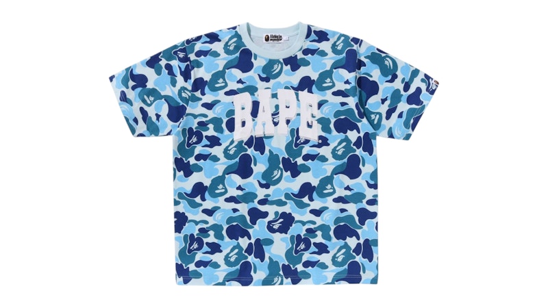 BAPE ABC Camo Relaxed Fit Bape Logo Tee Blue