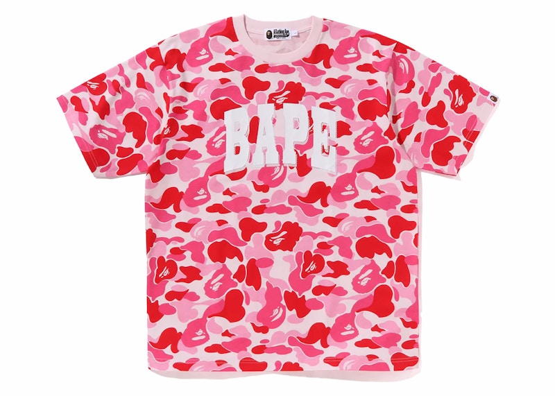 BAPE ABC Camo Relaxed Fit Logo Tee Pink
