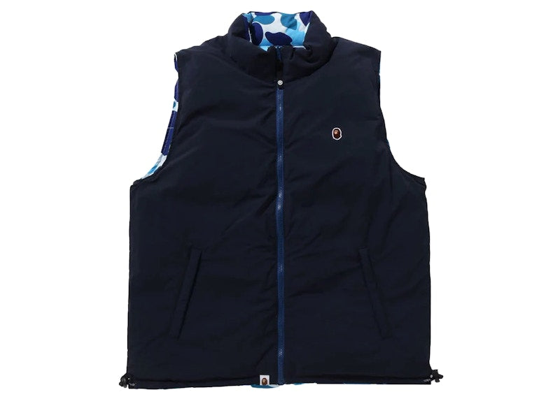 BAPE ABC Camo Reversible Down Vest Blue