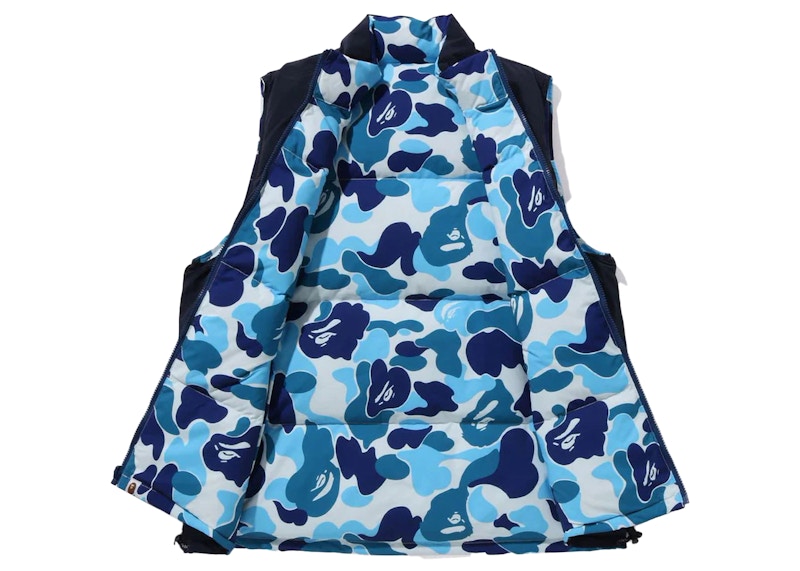 BAPE ABC Camo Reversible Down Vest Blue