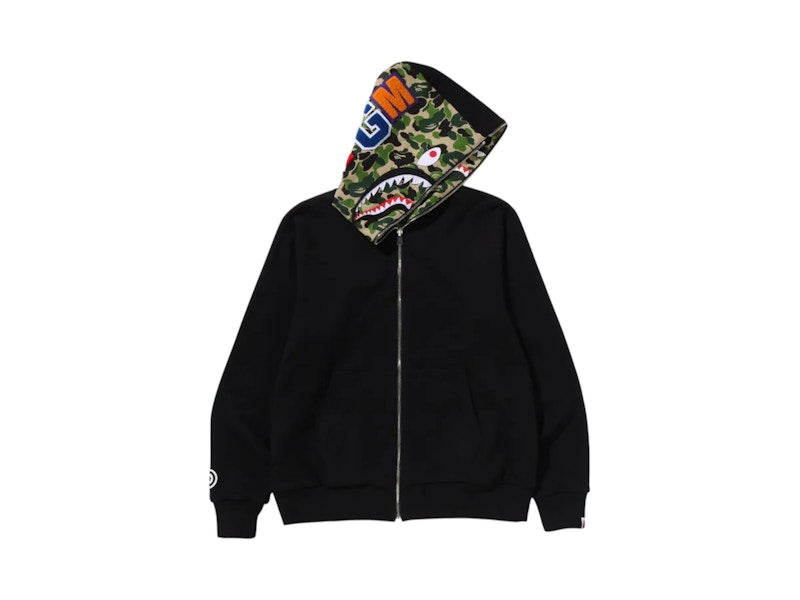 BAPE ABC Camo Reversible Shark Full Zip Hoodie Green/Black