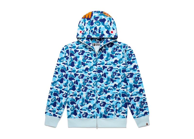 BAPE ABC Camo Shark Full Zip Hoodie Blue