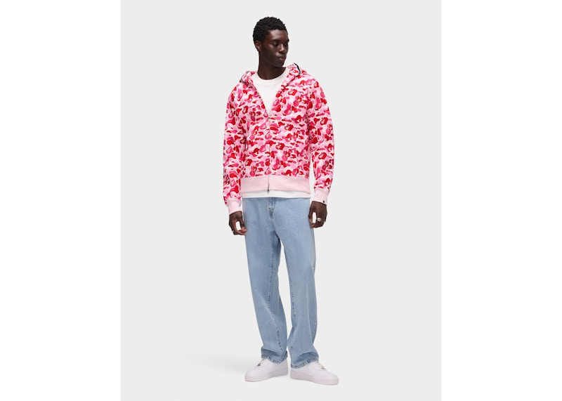 BAPE ABC Camo Shark Full Zip Hoodie Pink
