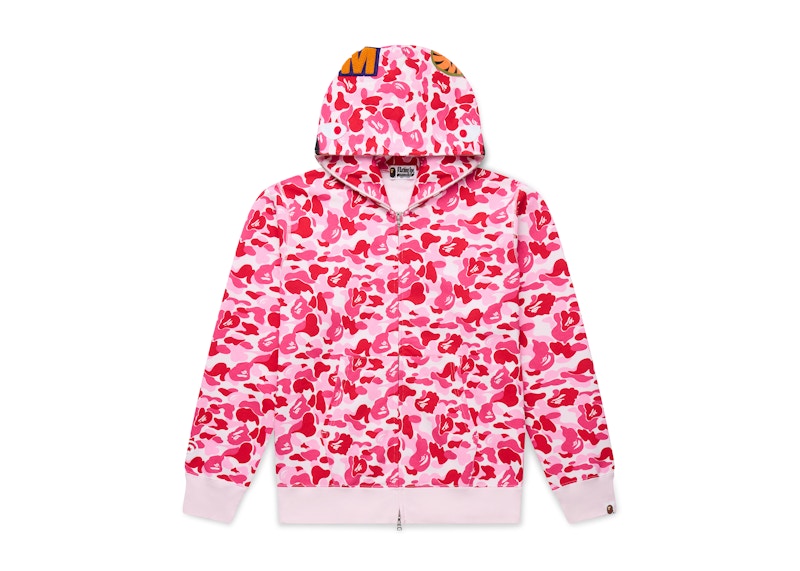 BAPE ABC Camo Shark Full Zip Hoodie Pink
