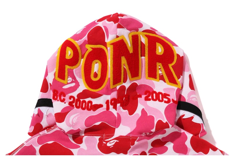 BAPE ABC Camo Shark PONR Full Zip Hoodie Pink