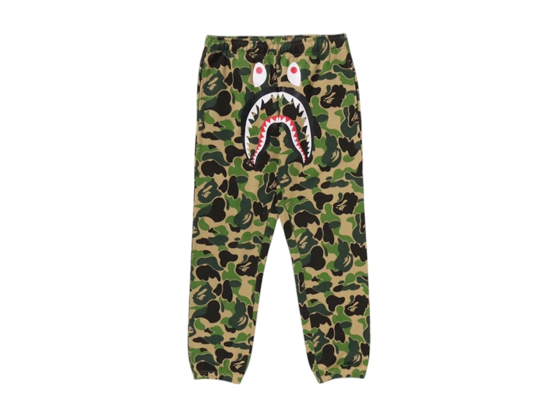 BAPE ABC Camo Shark Regular Fit Sweat Pants Green