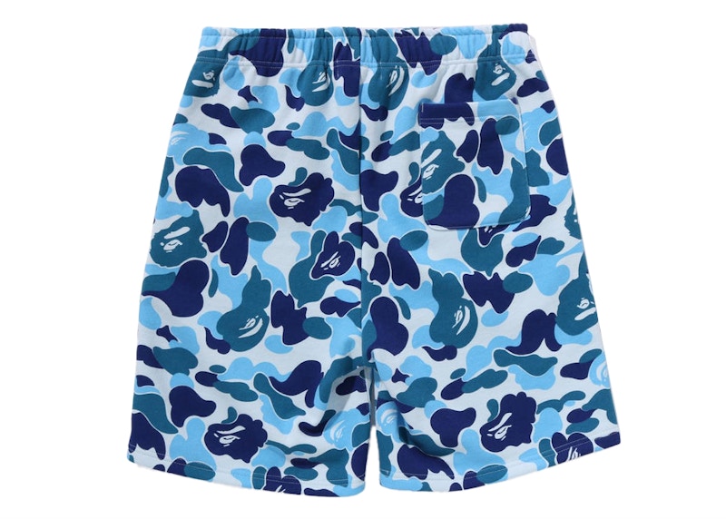 BAPE ABC Camo Shark Sweat Shorts Blue