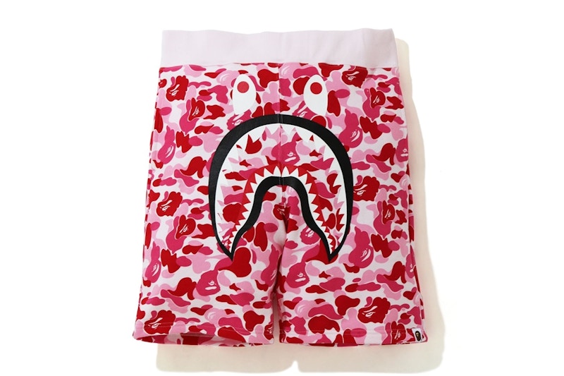 BAPE ABC Camo Shark Sweatshorts Pink