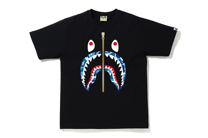 BAPE ABC Camo Shark Tee Black/Blue