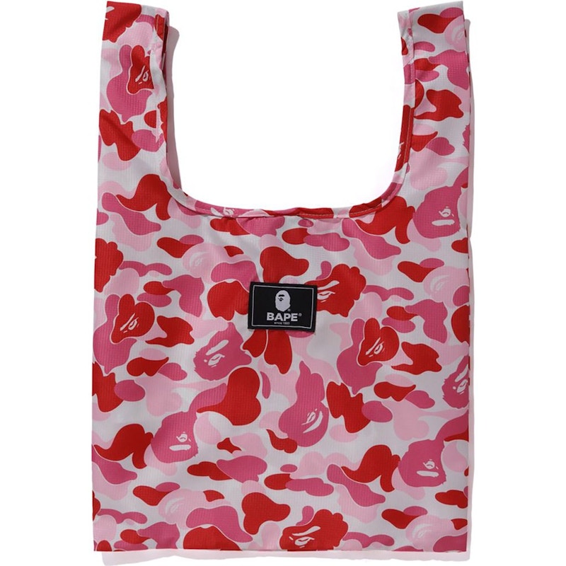 BAPE ABC Camo Shopping Bag M Pink
