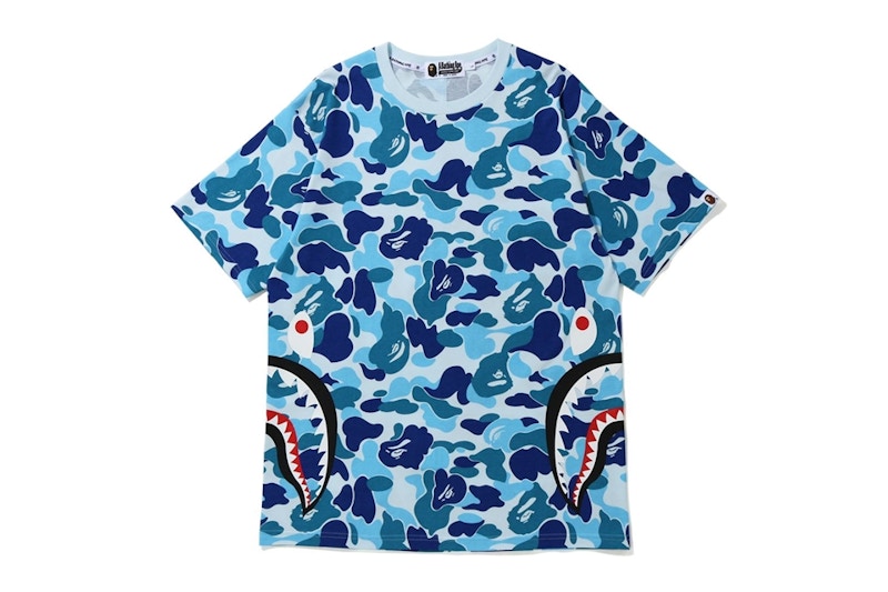 BAPE ABC Camo Side Shark Tee Blue