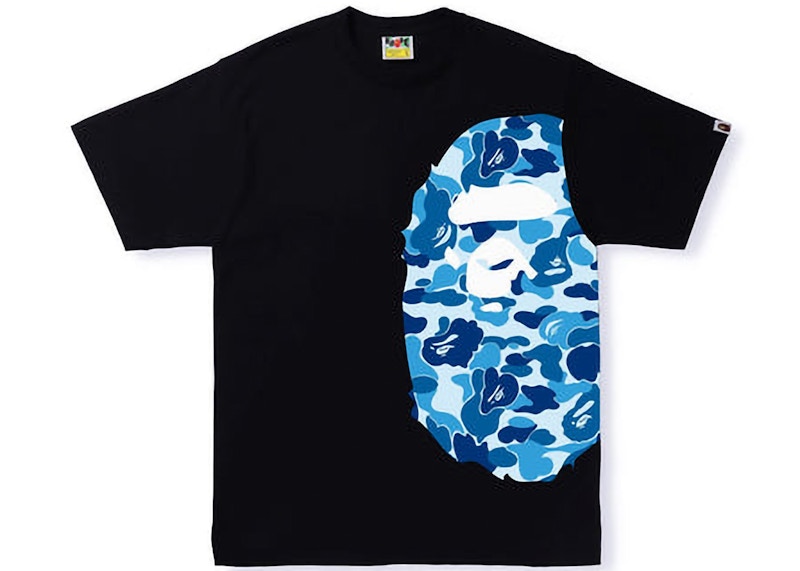BAPE ABC Camo Side Big Ape Head Tee Black/Blue