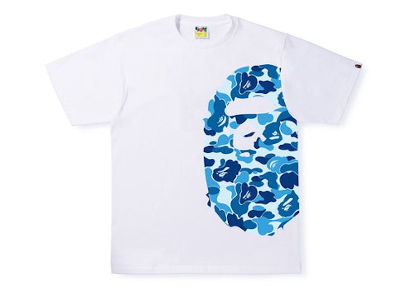 BAPE ABC Camo Side Big Ape Head Tee White/Blue
