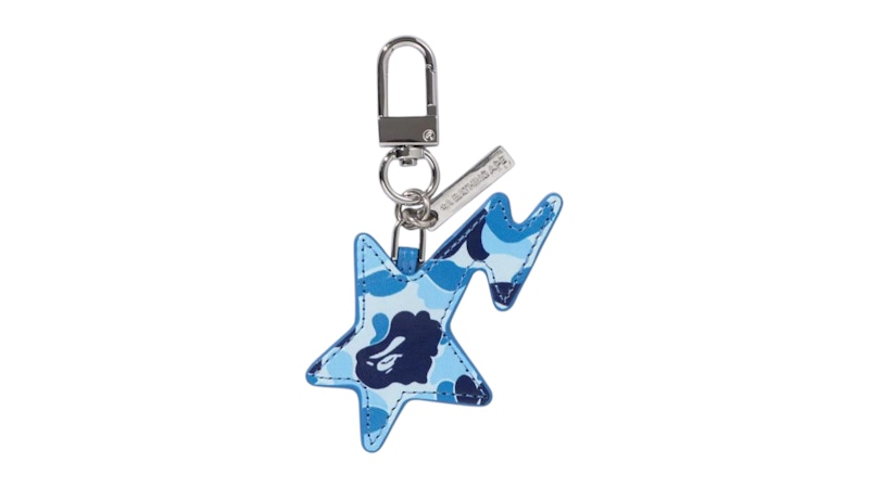 BAPE ABC Camo Sta Keychain Blue