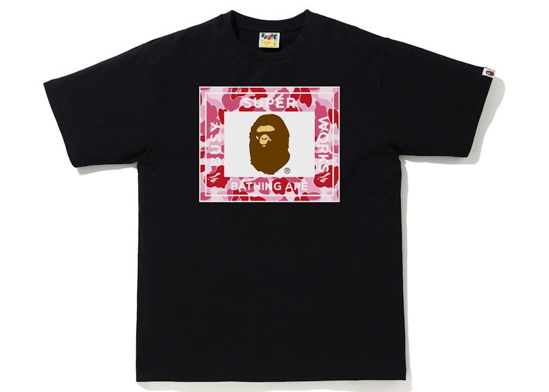 BAPE ABC Camo Super Busy Works Tee Black/Pink