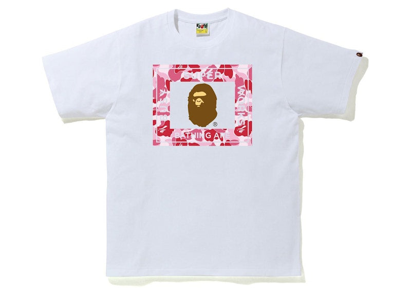 BAPE ABC Camo Super Busy Works Tee White/Pink