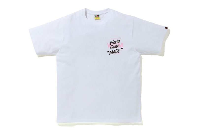 BAPE ABC Camo WGM Ape Head Tee White/Pink
