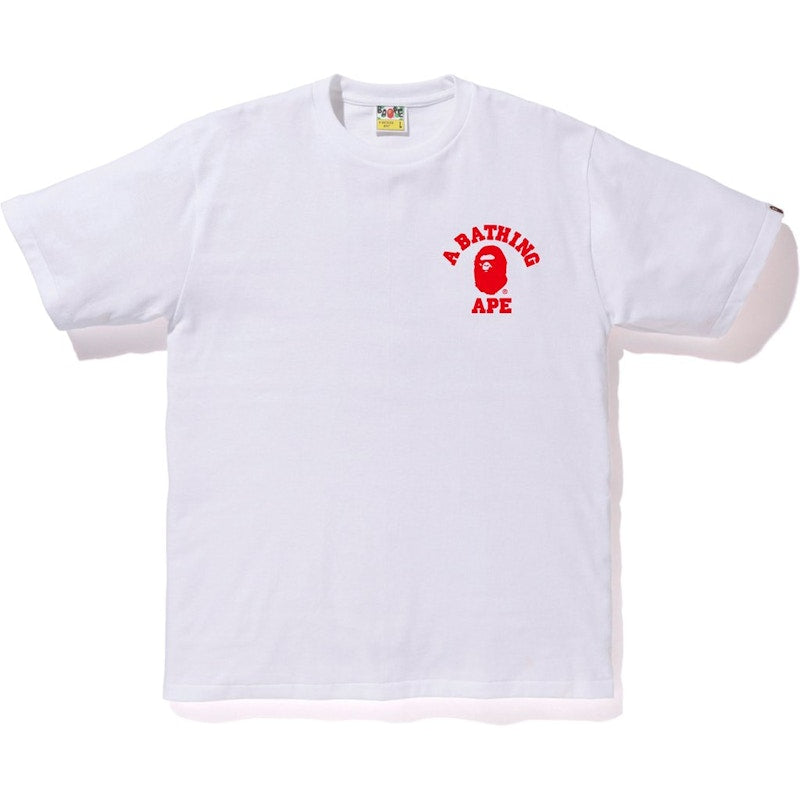 BAPE ABC College ATS Tee White/Pink