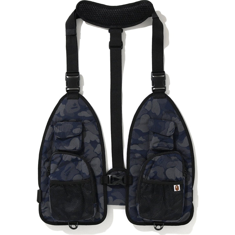 BAPE ABC Dot Reflective Camo Vest Navy