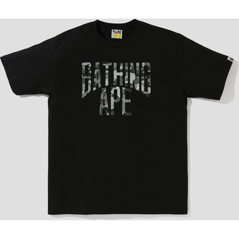 BAPE ABC Dot Reflective NYC Logo Tee Black