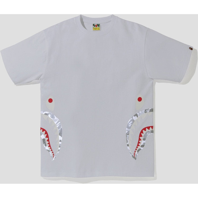 BAPE ABC Dot Reflective Side Shark Tee White