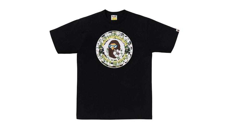BAPE ABC Resort Camo Busy Works Tee Black
